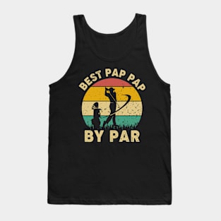 Vintage Best Pap Pap By Par Funny Golfing Golf Player Gift Tank Top